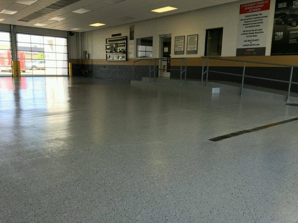 This is a picture of an epoxy garage services.